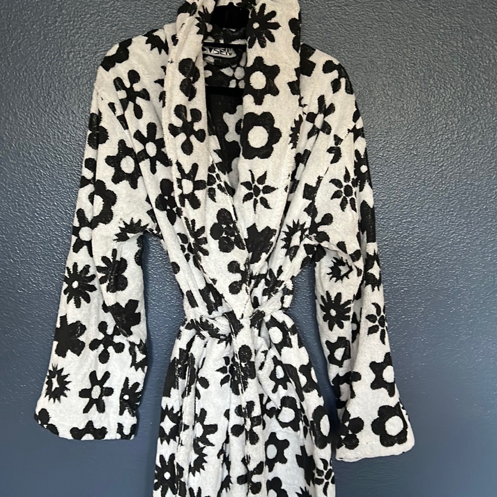 Black and white robe
